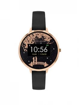 Image of Amelia Austin Midnight Bridge Ladies Smart Active & Fitness Watch, Black, Women