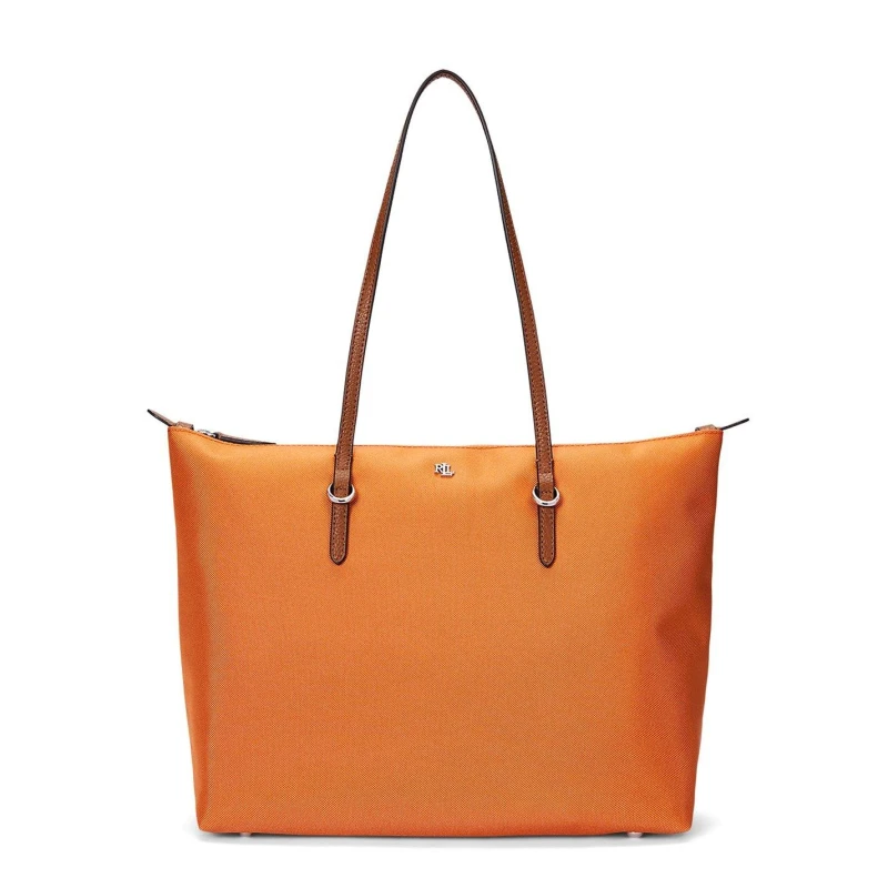 Image of Lauren by Ralph Lauren Medium Keaton Tote Bag - Orange Orange One Size