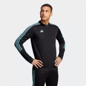 Image of adidas Tiro 23 Club Training Top Mens - Black / Preloved Blue