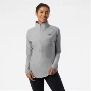 Image of New Balance Spacedye half Zip Top Womens - Grey