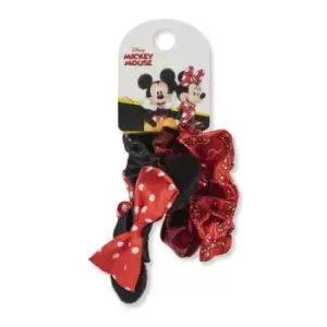 Image of Disney Minnie Mouse Red & Black 3pc Hair Scrunchie Set VE700362L