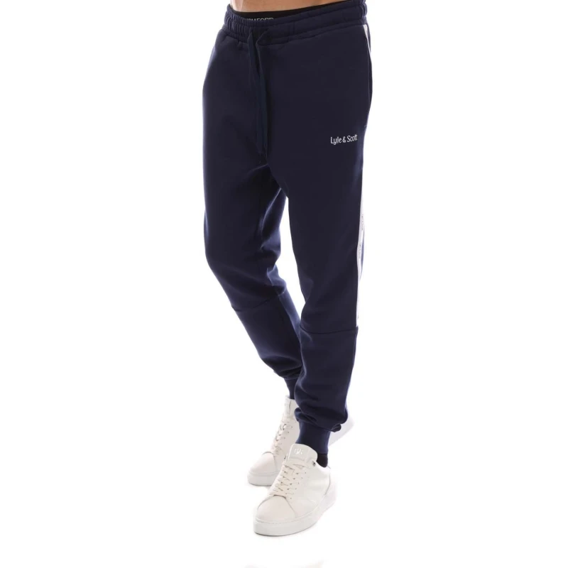 Image of Lyle and Scott Tape Joggers Navy male XS