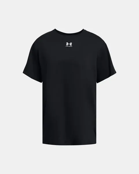 Image of Under Armour Womens Campus Oversize Short Sleeve T Shirt S- Bust 33.5- 35.5' Black 1387193-001-S