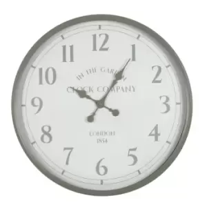 Image of Grey Garden Clock with glass