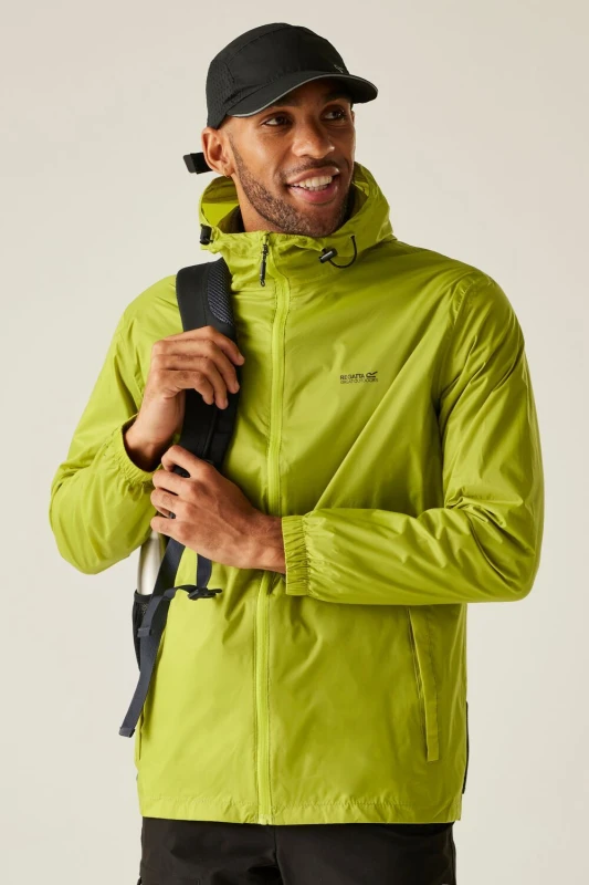 Image of Regatta Regatta Men 'Pack-It III' Waterproof Packaway Jacket in Olive Size: large Olive L Male 5063019983486