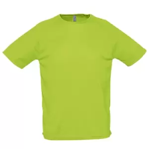 Image of SOLS Mens Sporty Short Sleeve Performance T-Shirt (XXS) (Apple Green)