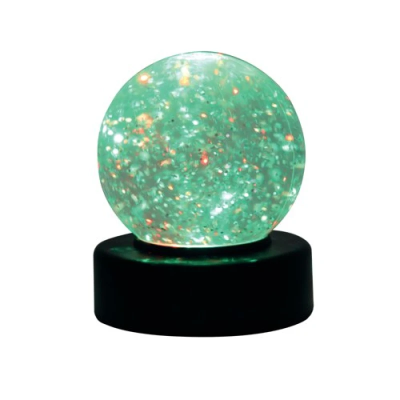 Image of Desktop LED Light Up Glitter Ball Mood Light 100mm Battery Operated SWGB