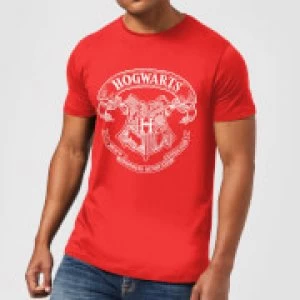 Image of Harry Potter Hogwarts Crest Mens T-Shirt - Red - XXL