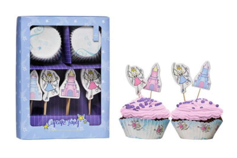 Image of Premier Housewares Fairy Cupcake Cases And Toppers Set Multi