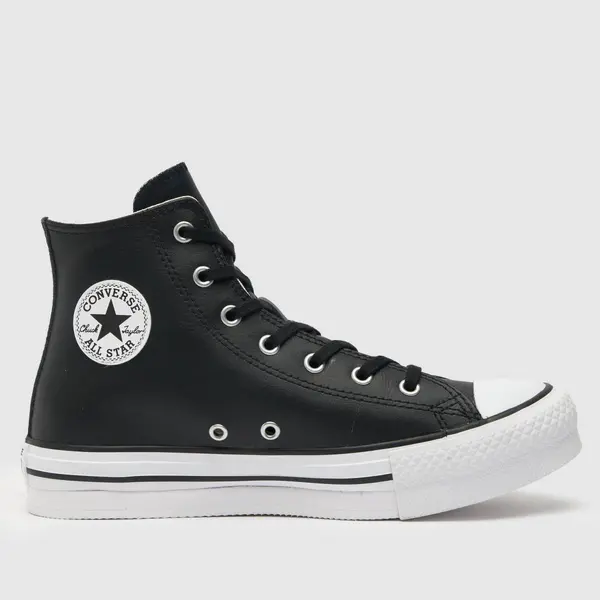 Image of Converse Black all star eva lift hi Youth trainers Black UK 4 (EU 37)