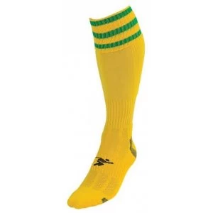 Image of PT 3 Stripe Pro Football Socks LBoys Yellow/Green