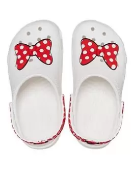 Image of Crocs Disney Minnie Mouse Classic Clog, White, Size 4 Younger