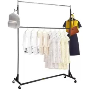 Image of VEVOR Z Rack, Industrial Grade Z Base Garment Rack, Height Adjustable Rolling Z Garment Rack, Sturdy Steel Z Base Clothing Rack w/ Lockable Casters, f