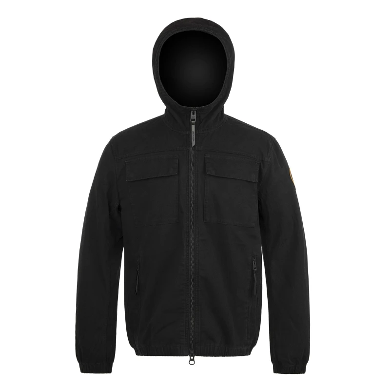 Image of Arctic Army Mens Narvik Hooded Long Sleeve Overshirt Black male Small