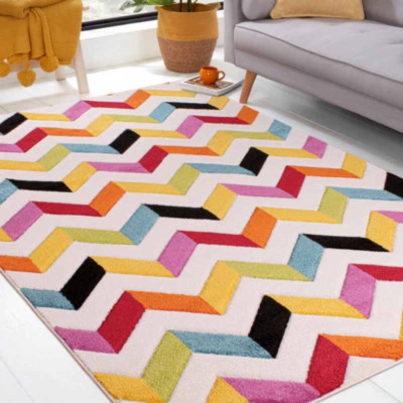 Image of Ultimate Rug SPECTRA CARVED CORAL MULTI Multi One Size