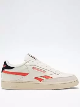 Image of Reebok Club C Revenge Shoes, White/Orange, Size 8, Men