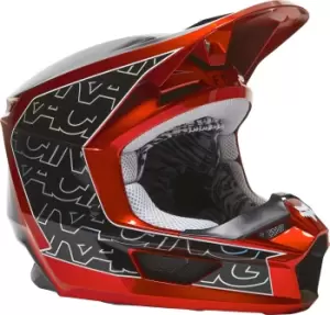 Image of FOX V1 Peril Youth Motocross Helmet, red Size M red, Size M