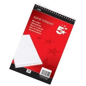 Image of Office A5 Shorthand Pad Ruled 200 Pages White 942601