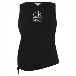 Image of Calvin Klein NYC Knot Tank Top - Black BEH