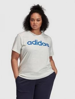 Image of Adidas Essentials Plus Loose Linear Tee - Grey