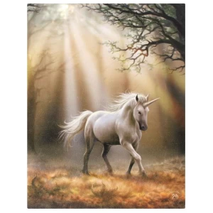 Image of Small Glimpse Unicorn Canvas Picture By Anne Stokes