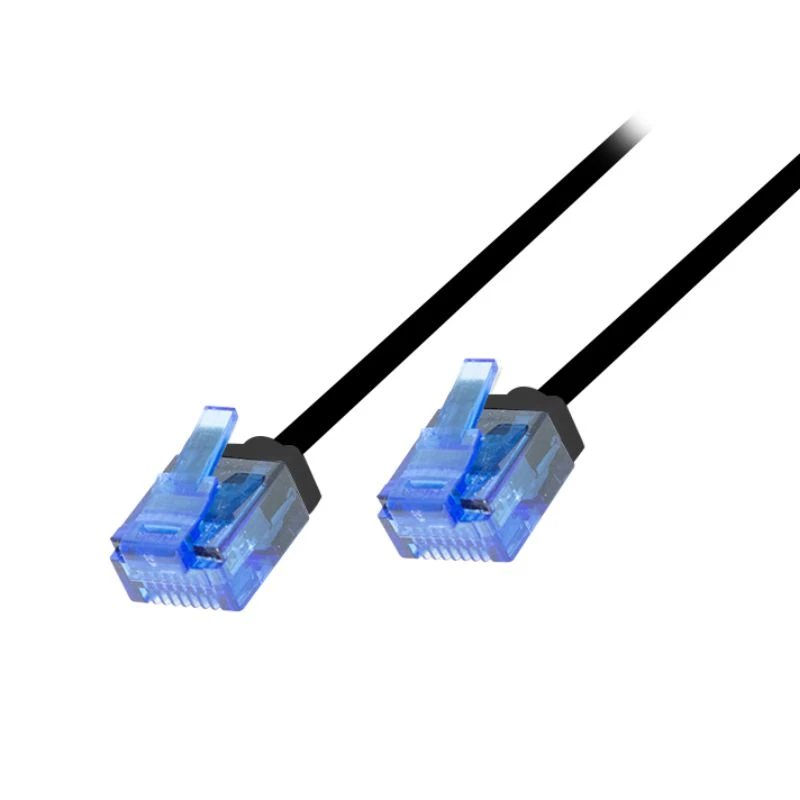 Image of FDL ULTRA SLIM 1M CAT.6A U-UTP HIGH-FLEX PATCH CABLE - BLACK