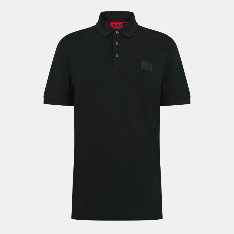 Image of Hugo Mens Short Sleeve Breathable Stretch Polo Shirt Black male M