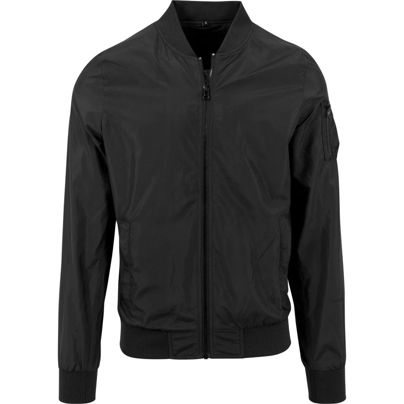 Image of Build Your Brand Mens Bomber Jacket in Black Size: Small Black Male S