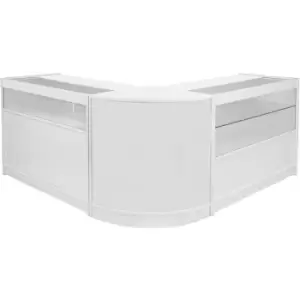 Image of MonsterShop Leo Shop Counter Cabinets & Retail Display Glass - White