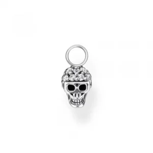 Image of THOMAS SABO Silver Cubic Zirconia Skull Ear Pendant EP012-643-14