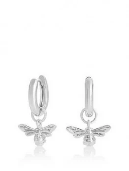 Image of Olivia Burton Lucky Bee Huggie Hoop Silver