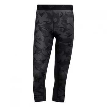 Image of adidas Camo three quarter Tights Mens - Grey Six