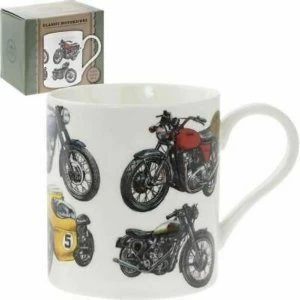Image of Classic Motorbike Fine China Mug By Lesser & Pavey
