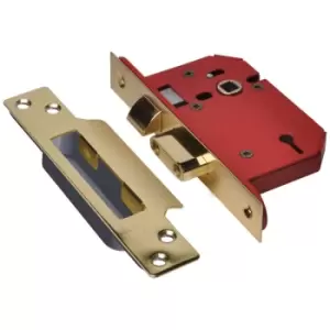 Image of Union StrongBOLT 2203S 3 Lever Mortice Sashlock Polished Brass 68m...