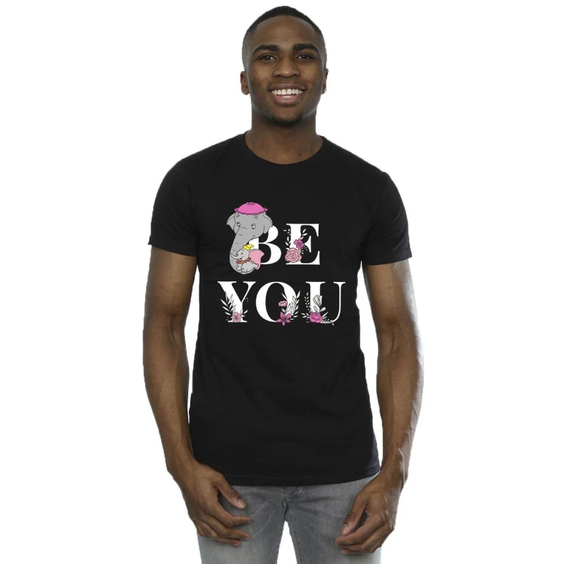 Image of Disney Men Dumbo Be You T-Shirt in Black Size: Small Black S Male 5059934380653