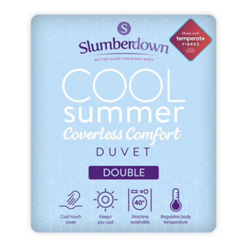 Image of Slumberdown Cool Summer Coverless Comfort Duvet- Blue Blue W2QZS Unisex Double
