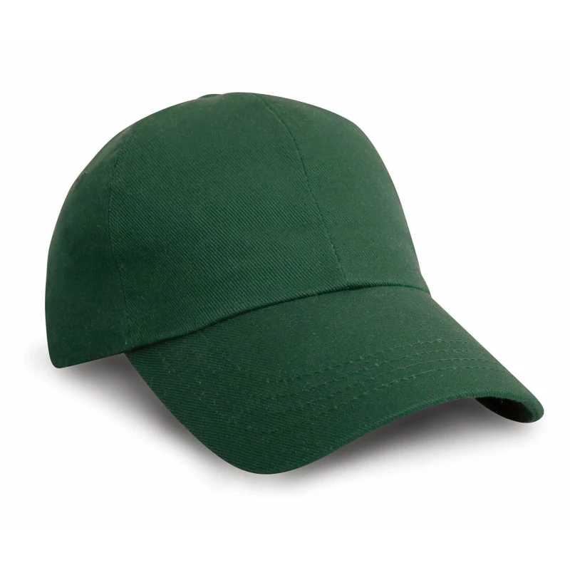 Image of Result Result Heavy Cotton Premium Pro-Style Baseball Cap in Bottle Green Bottle Green One Size Unisex 5055747565355