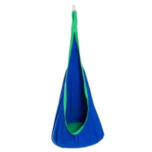 Image of Jouet Kids Outdoor Canvas Hanging Swing Hammock - Blue