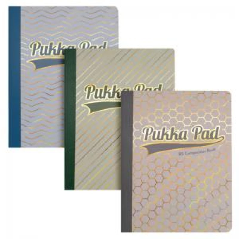 Image of ValueX Pukka Haze Composition Book B5 Casebound 140 Ruled Pages With Margin 80gsm Paper Assorted Colours (Pack 3) - 9892-HZE 9892-HZE