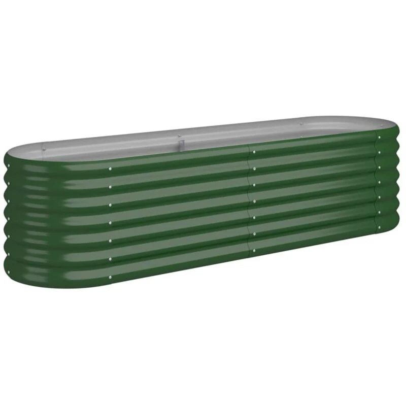 Image of vidaXL Garden Raised Bed Powder-coated Steel 152x40x36cm Green 318868
