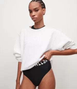 Image of AllSaints Womens Dara Racer Bikini Bottoms, Black, Size: XS