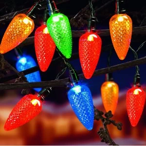 Image of Robert Dyas 20 Multi-Action LED Strawberry Lights - Multiple Colours