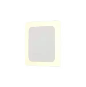 Image of Magnetic Base Wall Lamp, 12W LED 3000K 498lm, 15, 19cm Square Centre, Sand White, Acrylic Frosted Diffuser