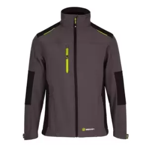 Image of Leo Workwear Flex Softshell Jacket Two-tone GY BL 3XL
