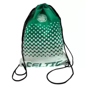 Image of Celtic FC Drawstring Gym Bag (One Size) (Green/White)