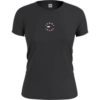 Image of Tommy Jeans Tiny Logo T-Shirt - Black