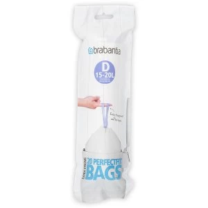 Image of Brabantia Code D Perfect Fit Bin Bags - 15 Litre