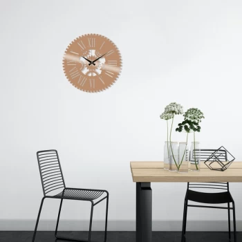 Image of Metal Wall Clock 24 - Copper Copper Decorative Metal Wall Clock