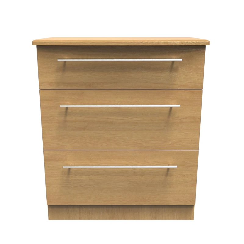Image of Ready Assembled 2 U Carlton 3 Drawer Deep Chest (Ready Assembled) in Natural Size: Medium Natural Unisex Medium