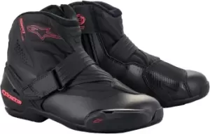 Image of Alpinestars Stella SMX-1 R V2 Ladies Motorcycle Shoes, black-pink, Size 38 for Women, black-pink, Size 38 for Women